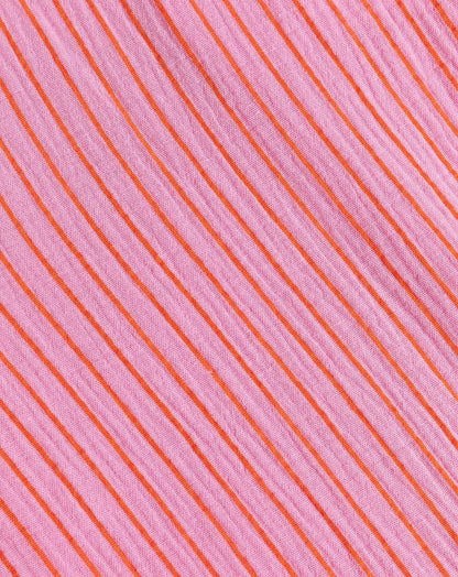STRIPE MOUSSELINE STRAIGHT LEG PANTS TALL PINK