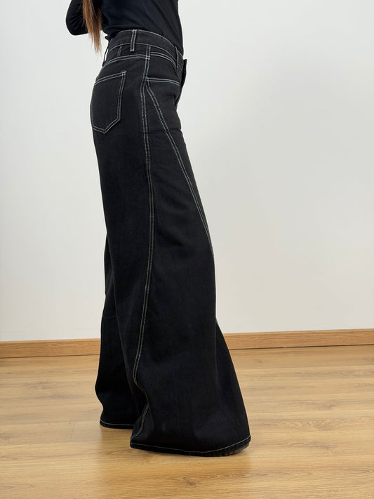 Jeans nero ballon P5716