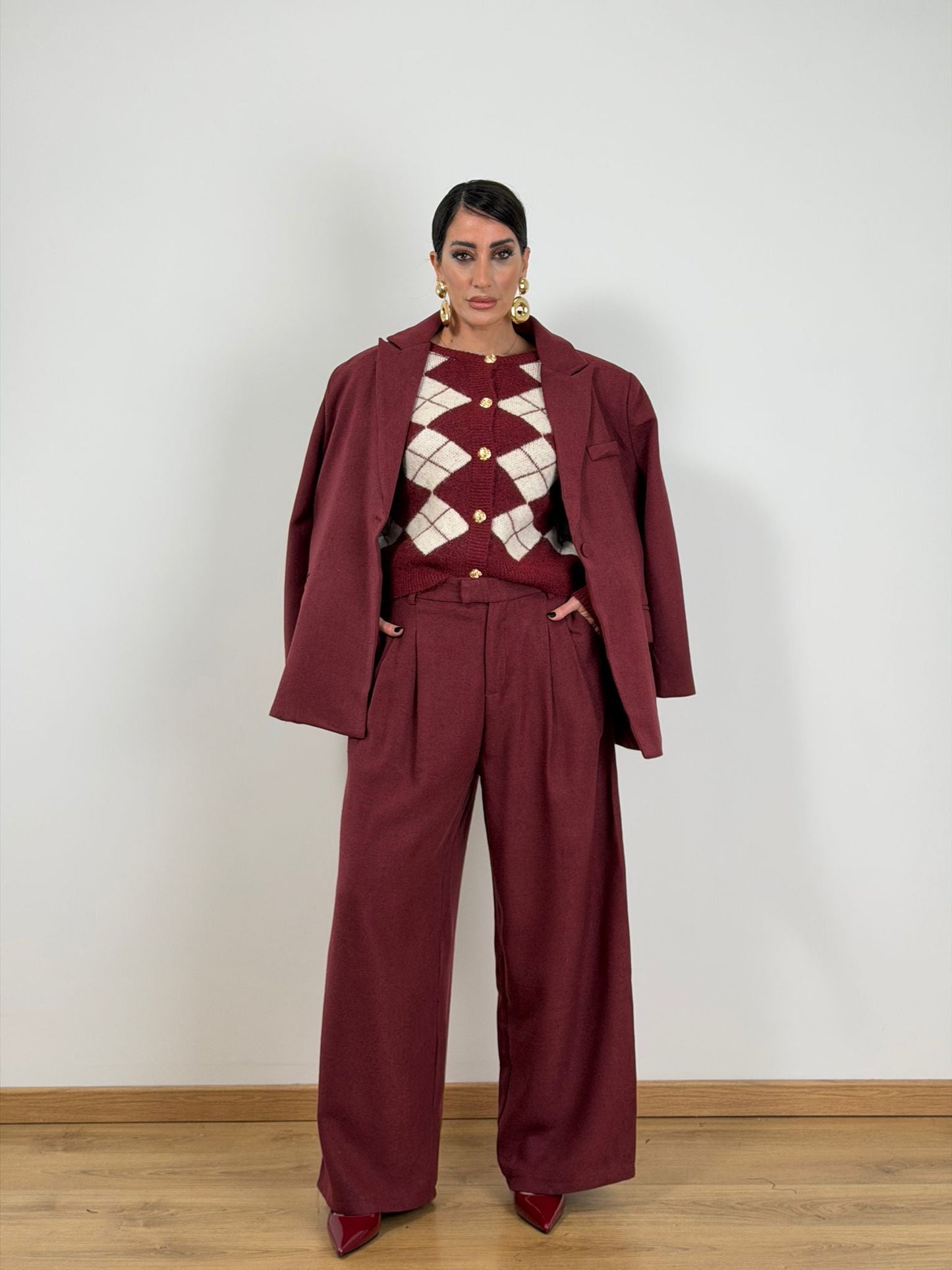 Tailleur bordo easy chic 12550