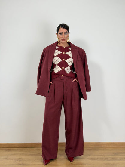 Tailleur bordo easy chic 12550