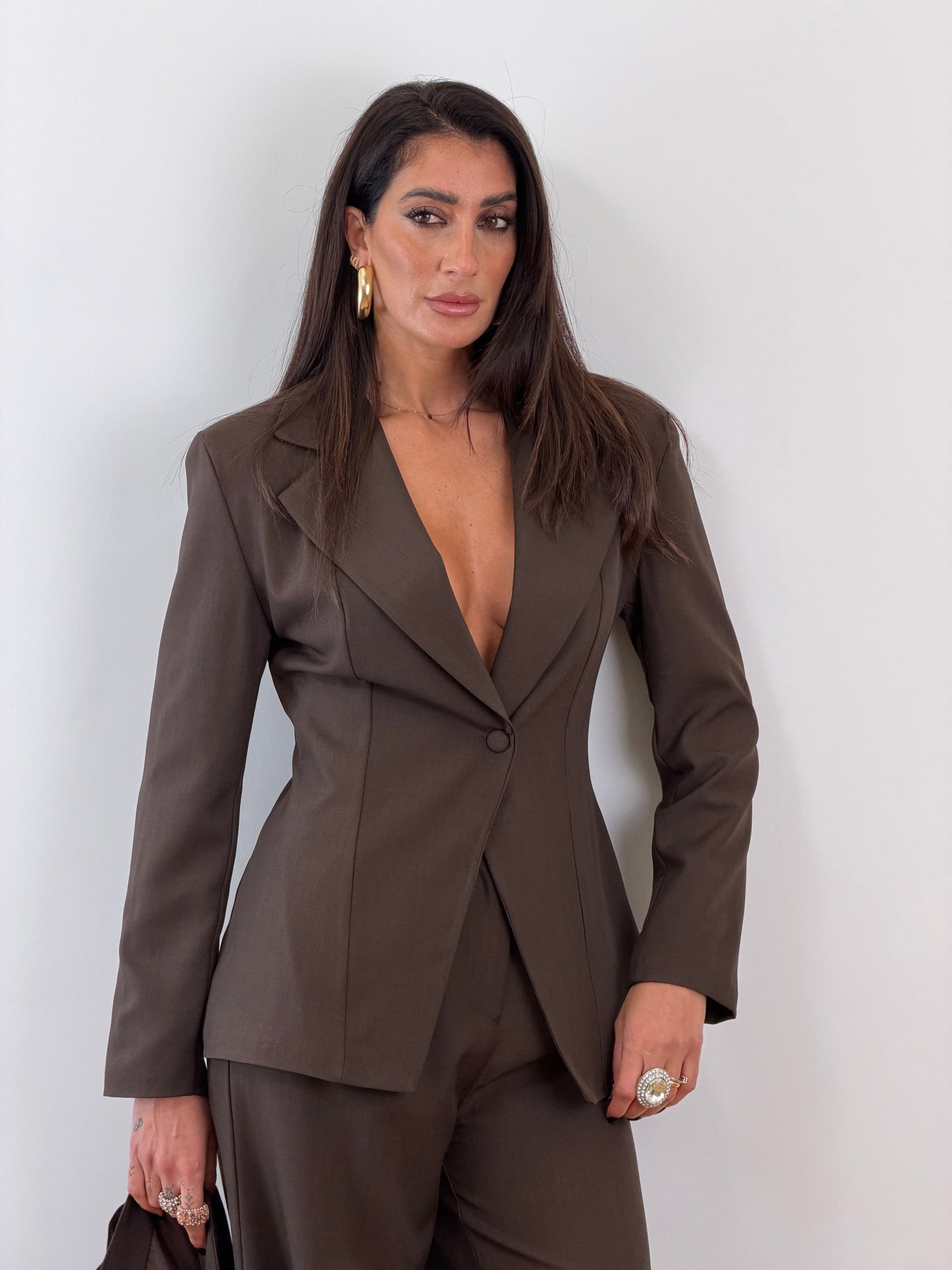 Tailleur corsetto marrone 6865