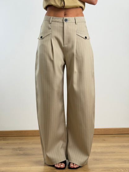 Pantaloni Pinstripe Sabbia W50169