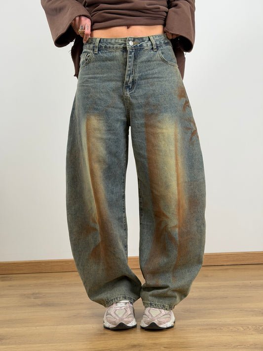 Jeans sabbiato ballon P10686