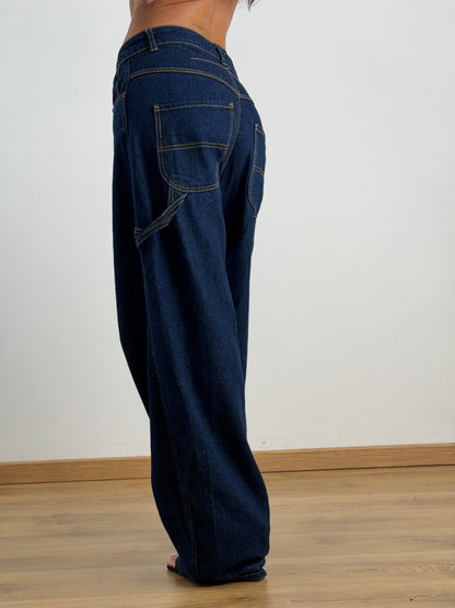 Jeans ballon blu scuro DM136