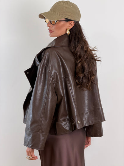 Giacca Biker Brown HM534