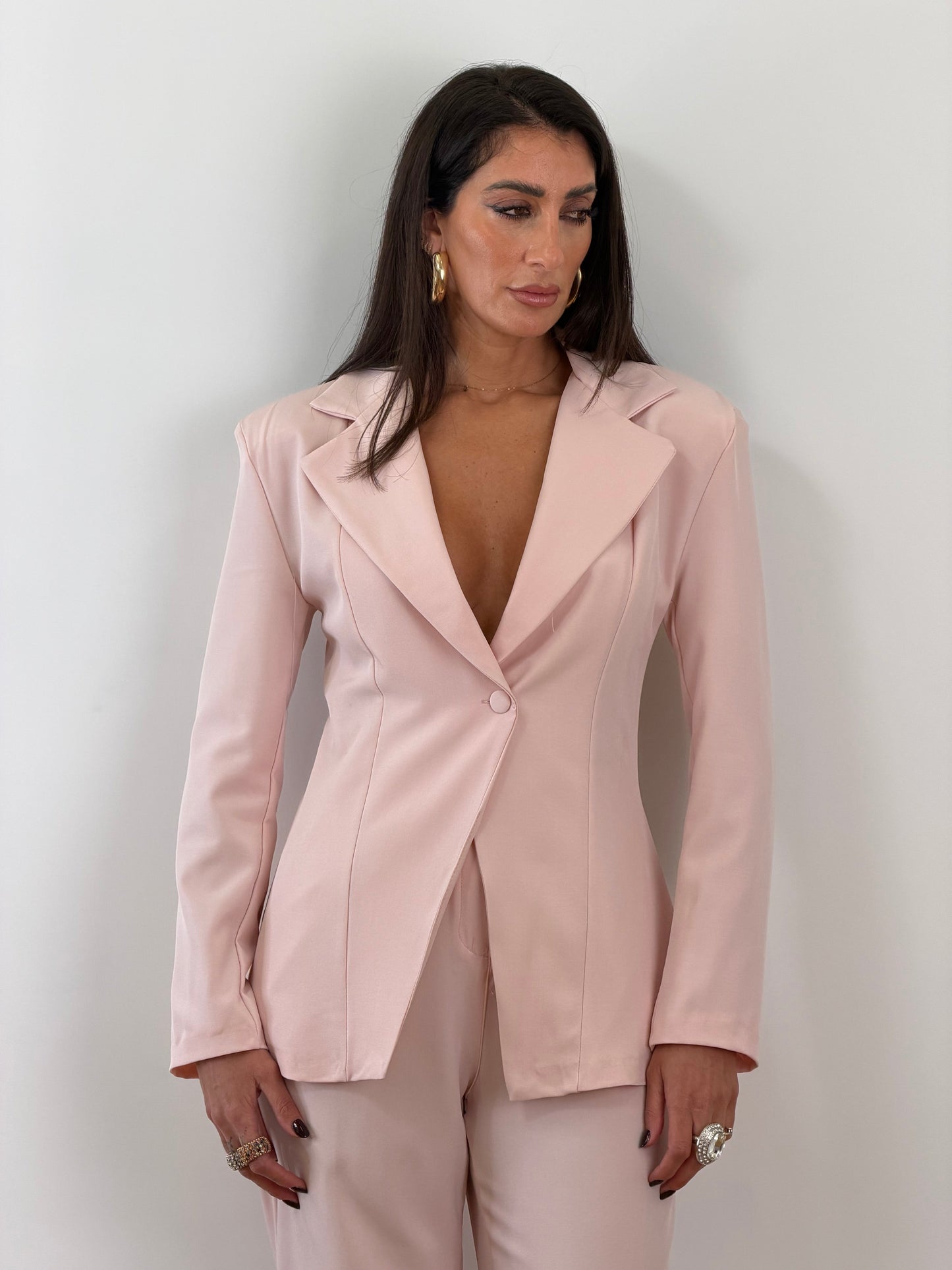 Tailleur corsetto rosa 6865