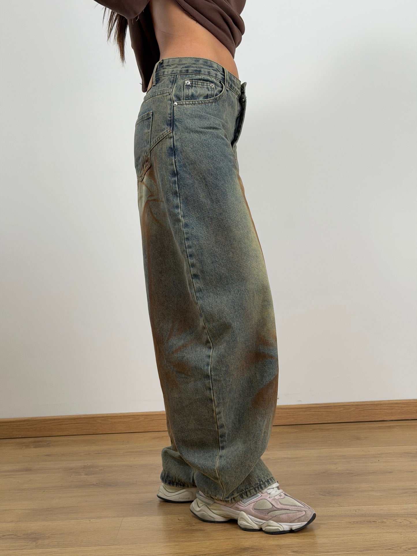 Jeans sabbiato ballon P10686