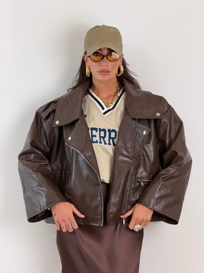 Giacca Biker Brown HM534
