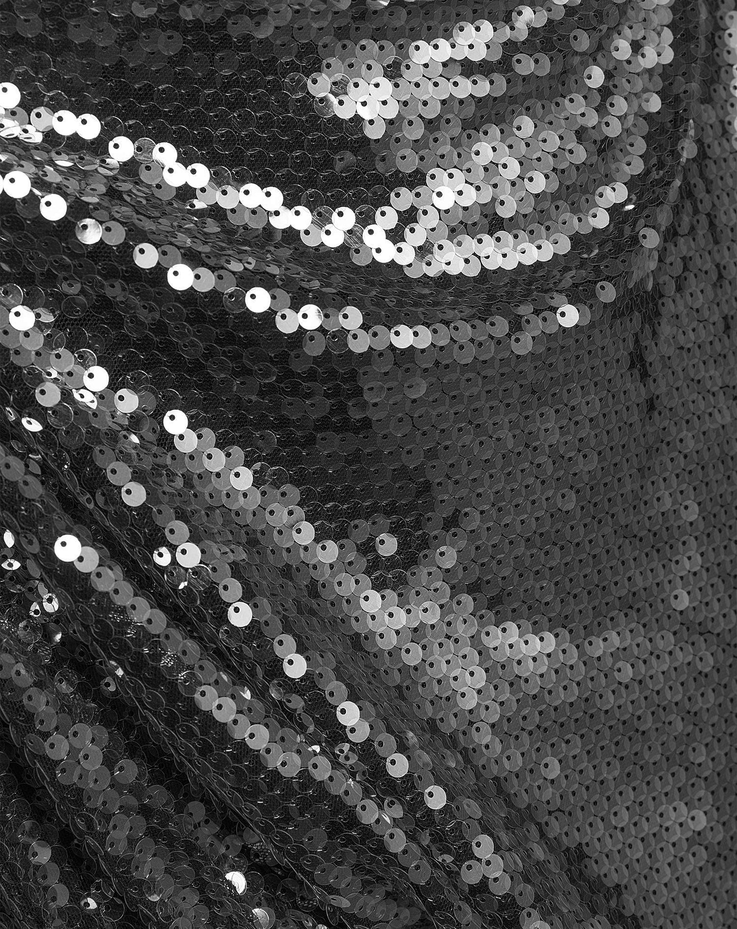 TRANSPARENT SEQUINS BUBBLE HEM SKIRT ZWART