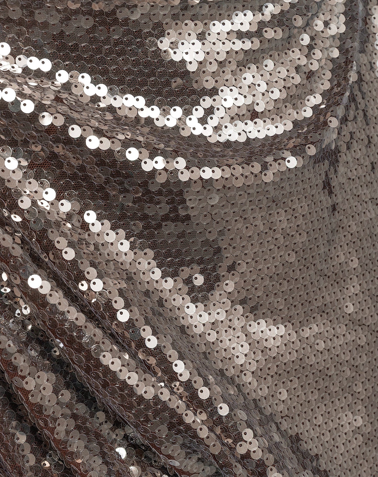 TRANSPARENT SEQUINS HALTER TOP BRUIN