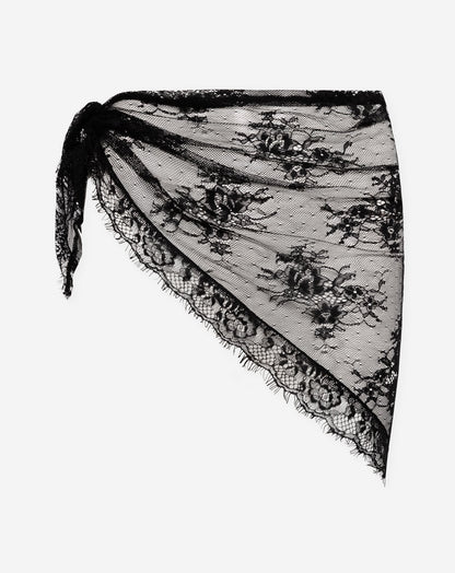 LACE SCARF ZWART
