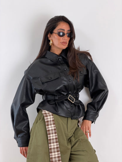 Jacket ecopelle nero 8961