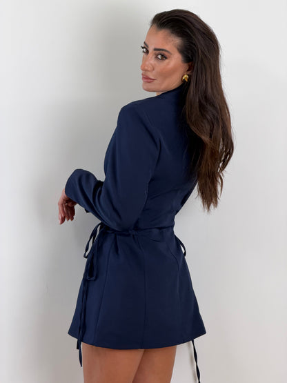 Abito Blazer Lace Up BLU 6863