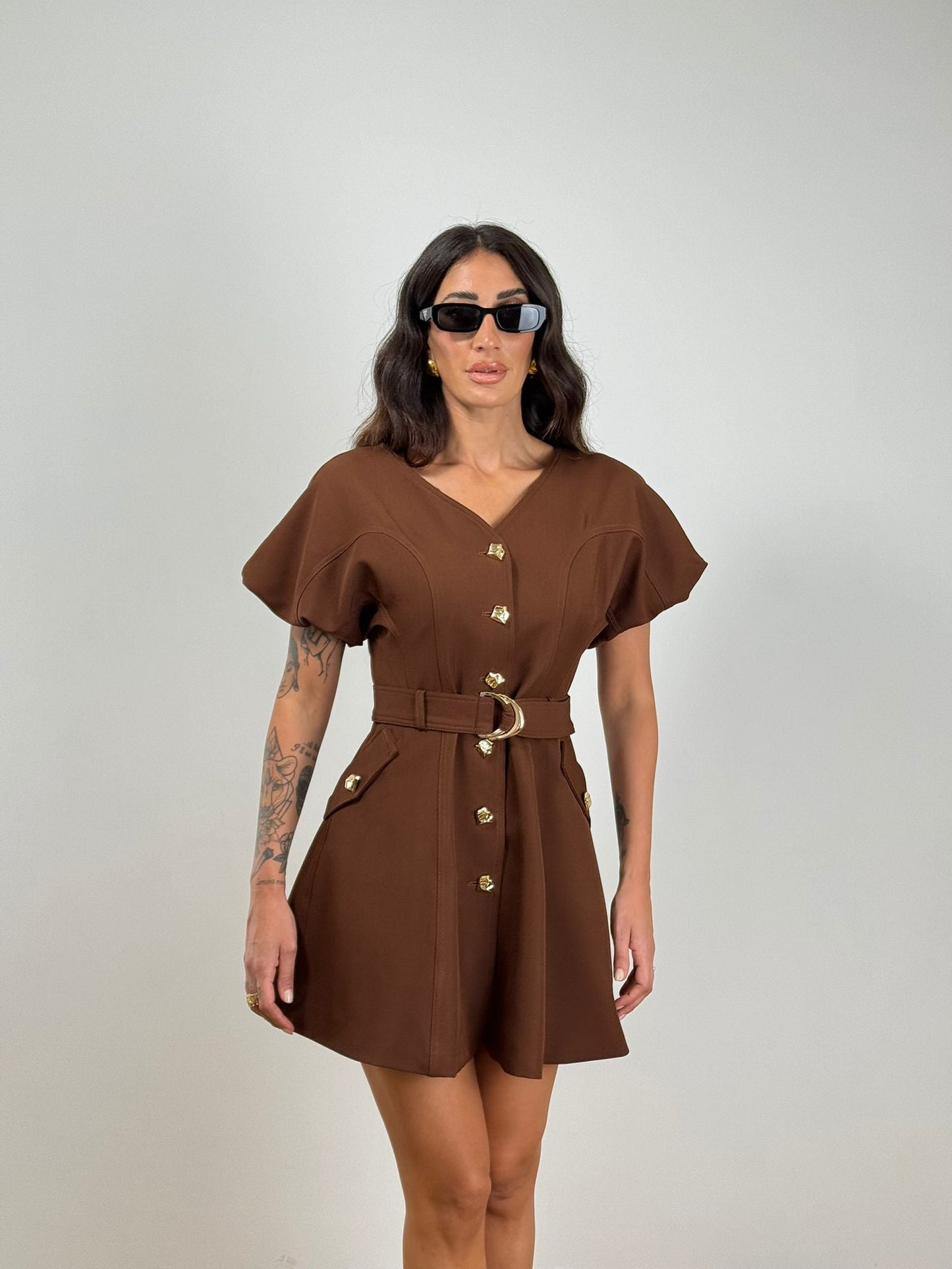 Abito CHEMISIER BROWN R11686