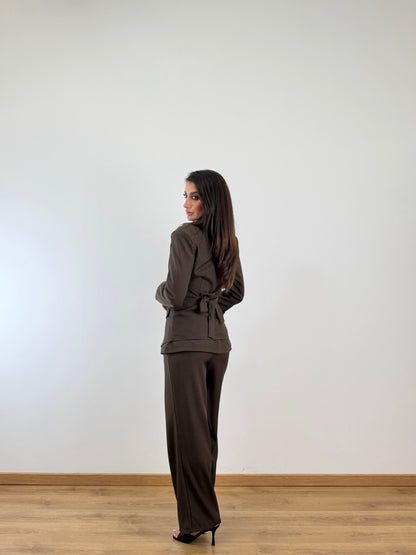Tailleur corsetto marrone 6865
