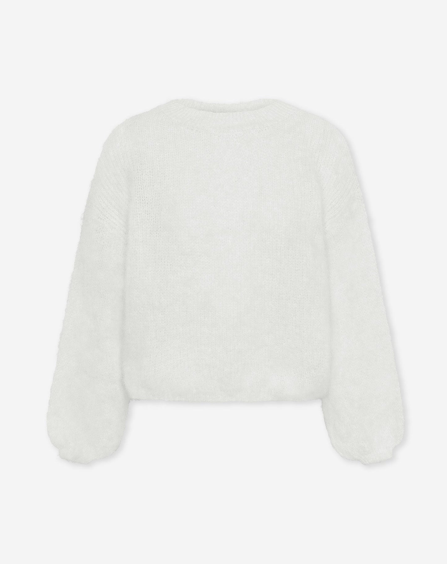 BRUSHED MOHAIR KNIT CRÈME
