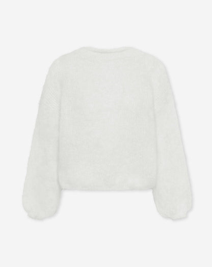 BRUSHED MOHAIR KNIT CRÈME
