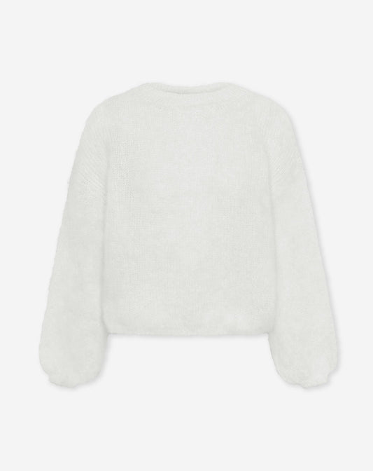 BRUSHED MOHAIR KNIT CRÈME