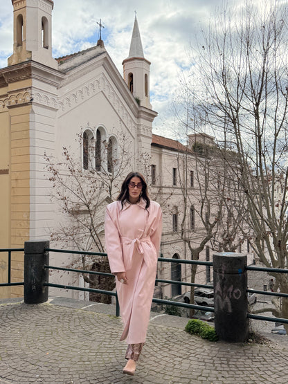 Trench ecopelle rosa Lumina LD5066