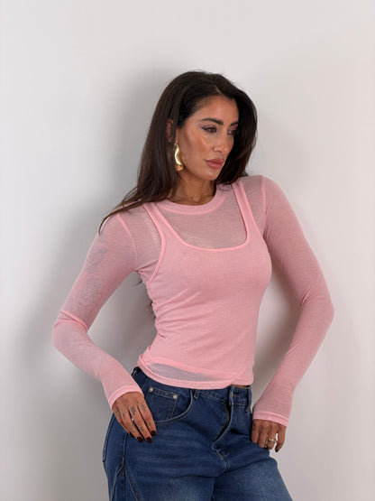 T-shirt layered ROSA 50341