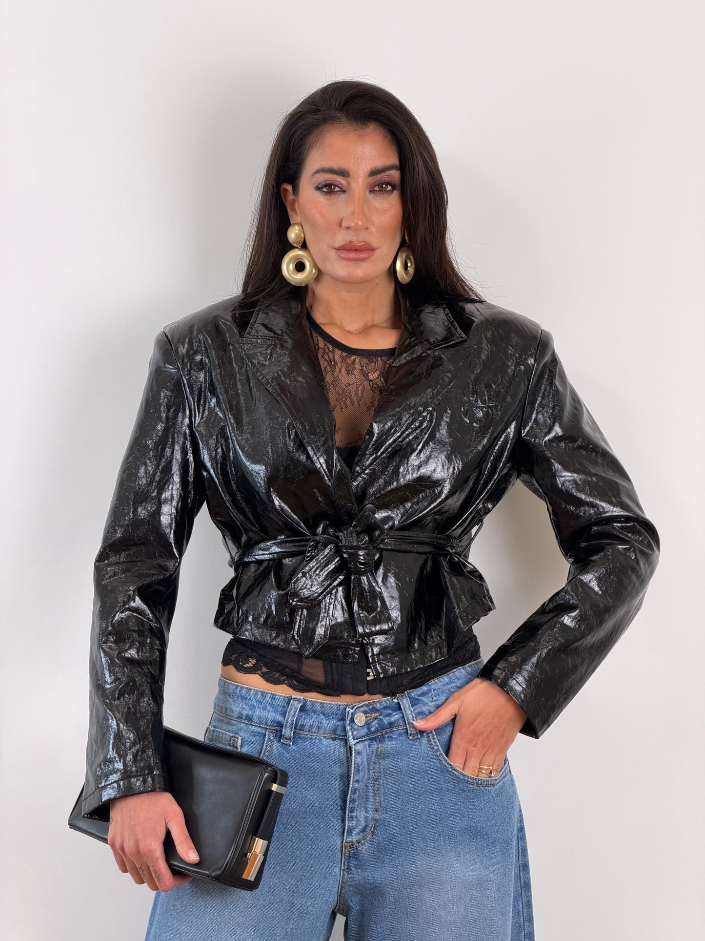Giacca Vinyl black 6687 .