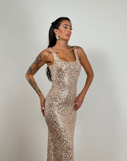Abito SIRENA PAILLETTES GOLD 14094