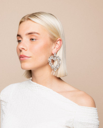 BIG HEART DIAMOND EARRINGS