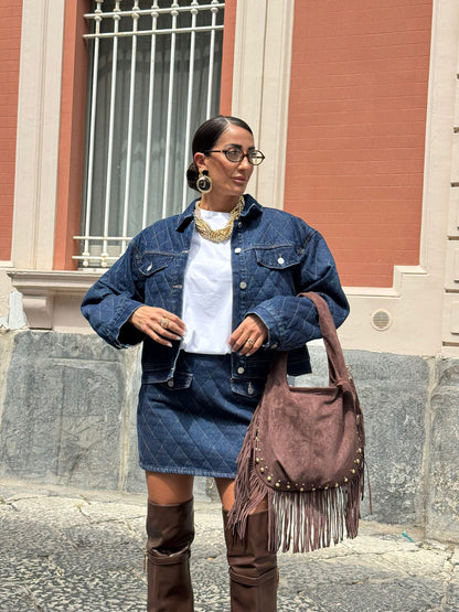 Giubbino jeans LUMINA trapuntato G186