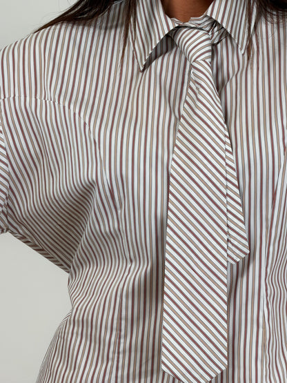 Camicia just west righe rosa 12614C