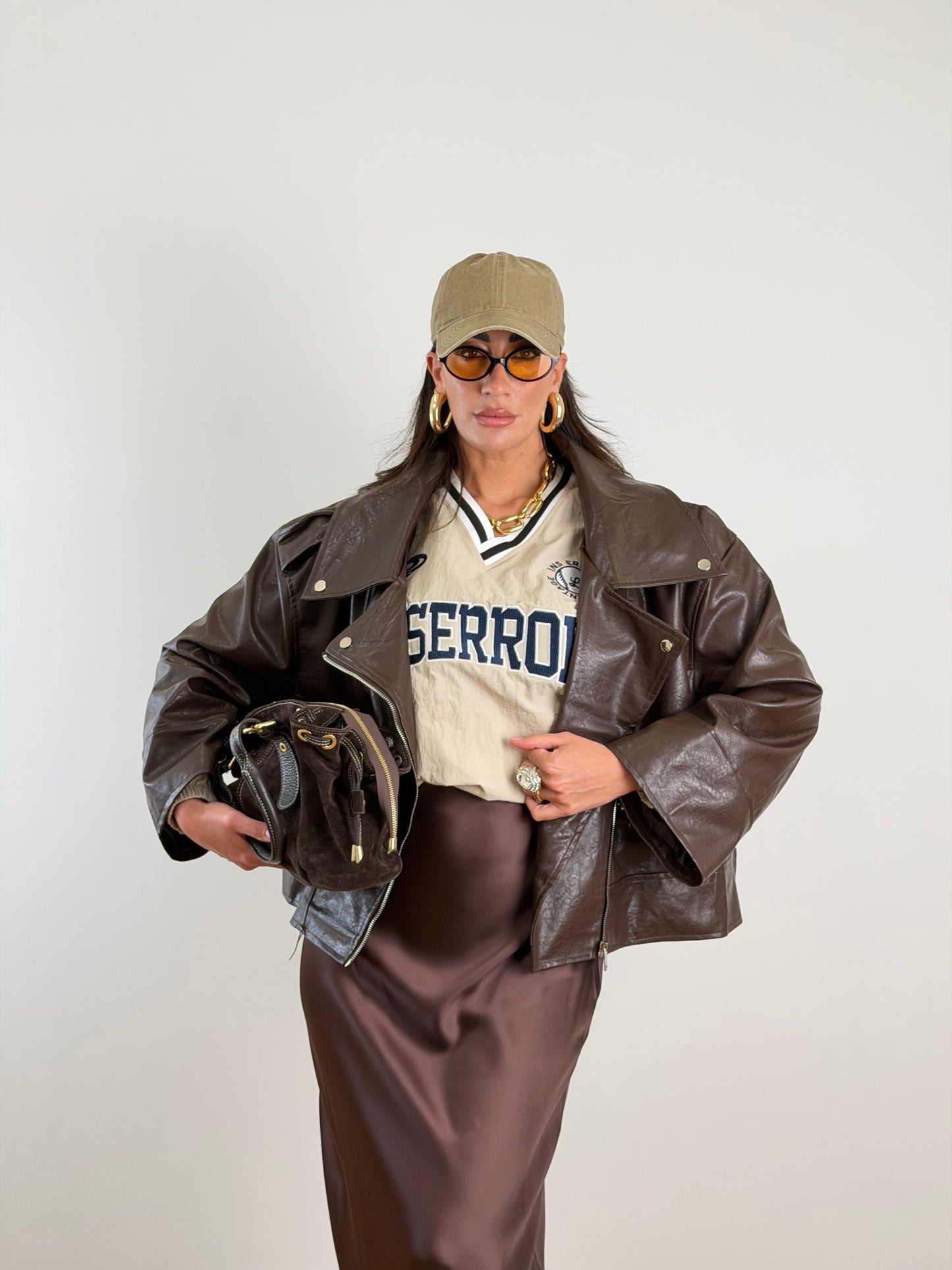 Giacca Biker Brown HM534