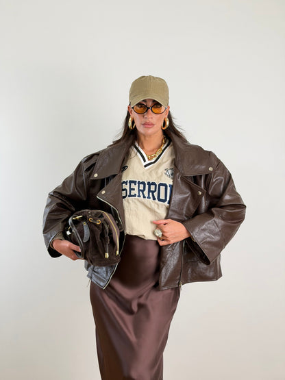 Giacca Biker Brown HM534