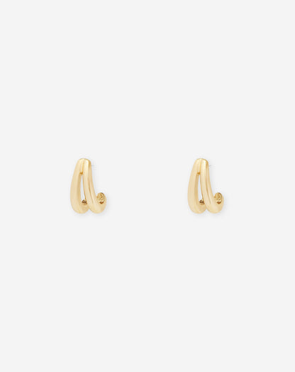 DOUBLE TWIN TEARDROP EARRINGS