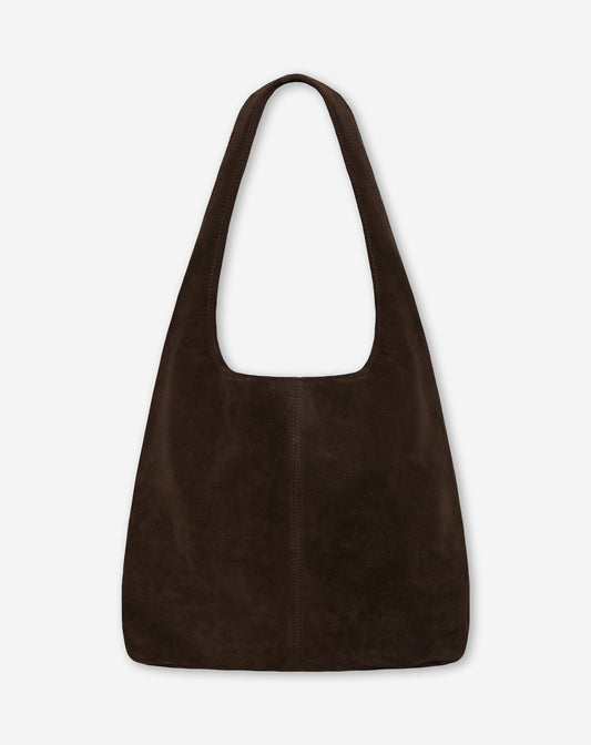 KAYLA SUEDE SHOPPER DONKERBRUIN