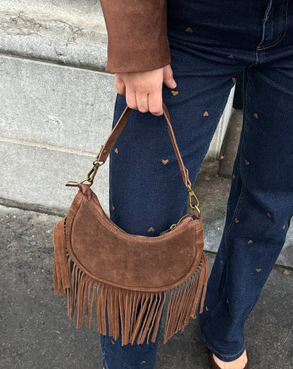 Bolso de ante con flecos