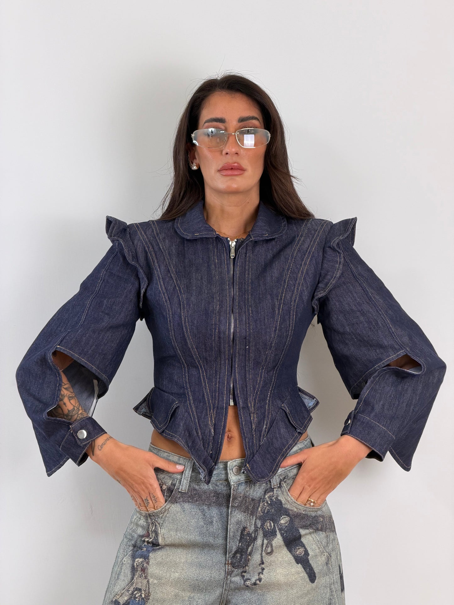 Giacca denim bolero 6676