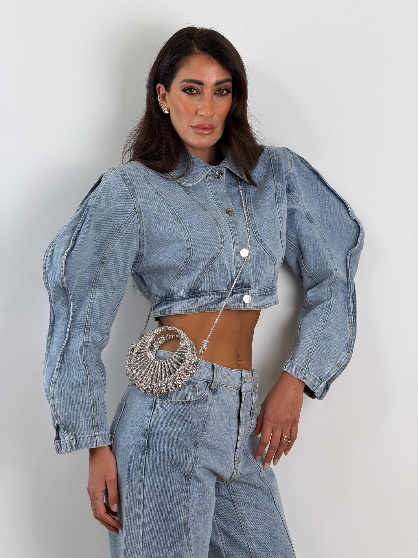 Giacca denim bustier 6673