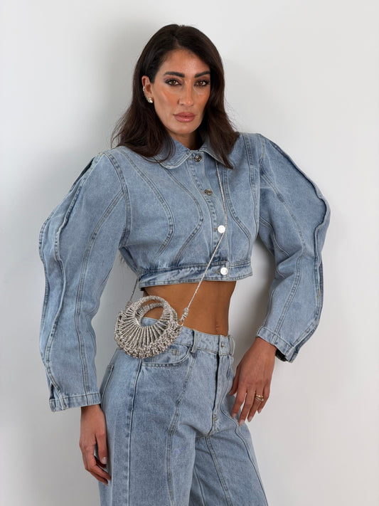 Giacca denim bustier 6673
