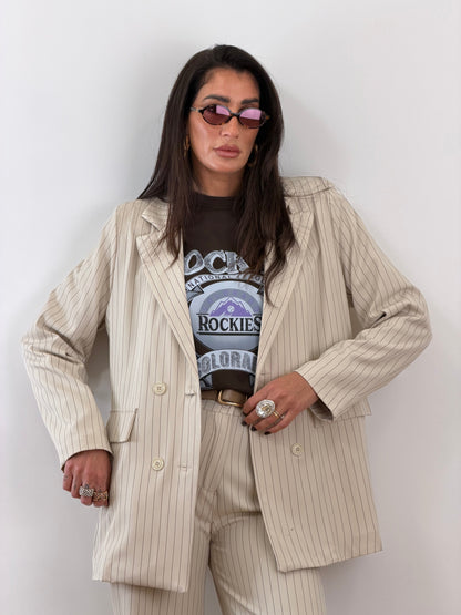 Tailleur crema gessato 30990.
