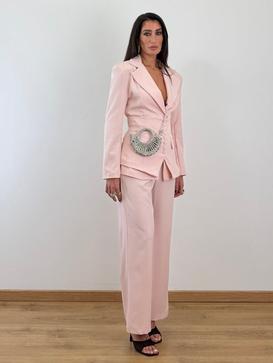 Tailleur corsetto rosa 6865
