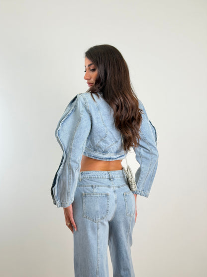 Giacca denim bustier 6673