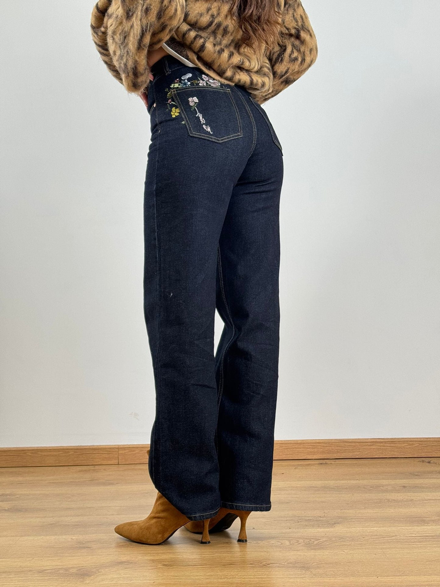 Jeans SCURO RICAMI H5011