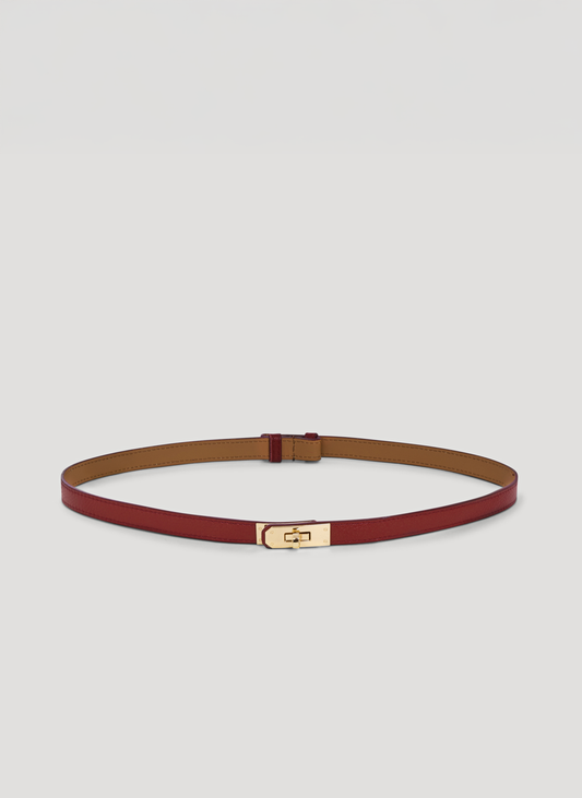 Cintura Baronne in pelle Borgogna