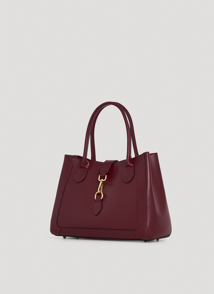 Borsa Chloe micro in pelle spazzolata Borgogna