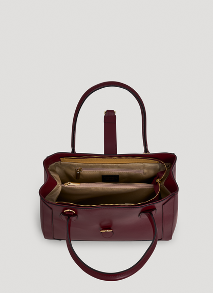 Borsa Chloe micro in pelle spazzolata Borgogna