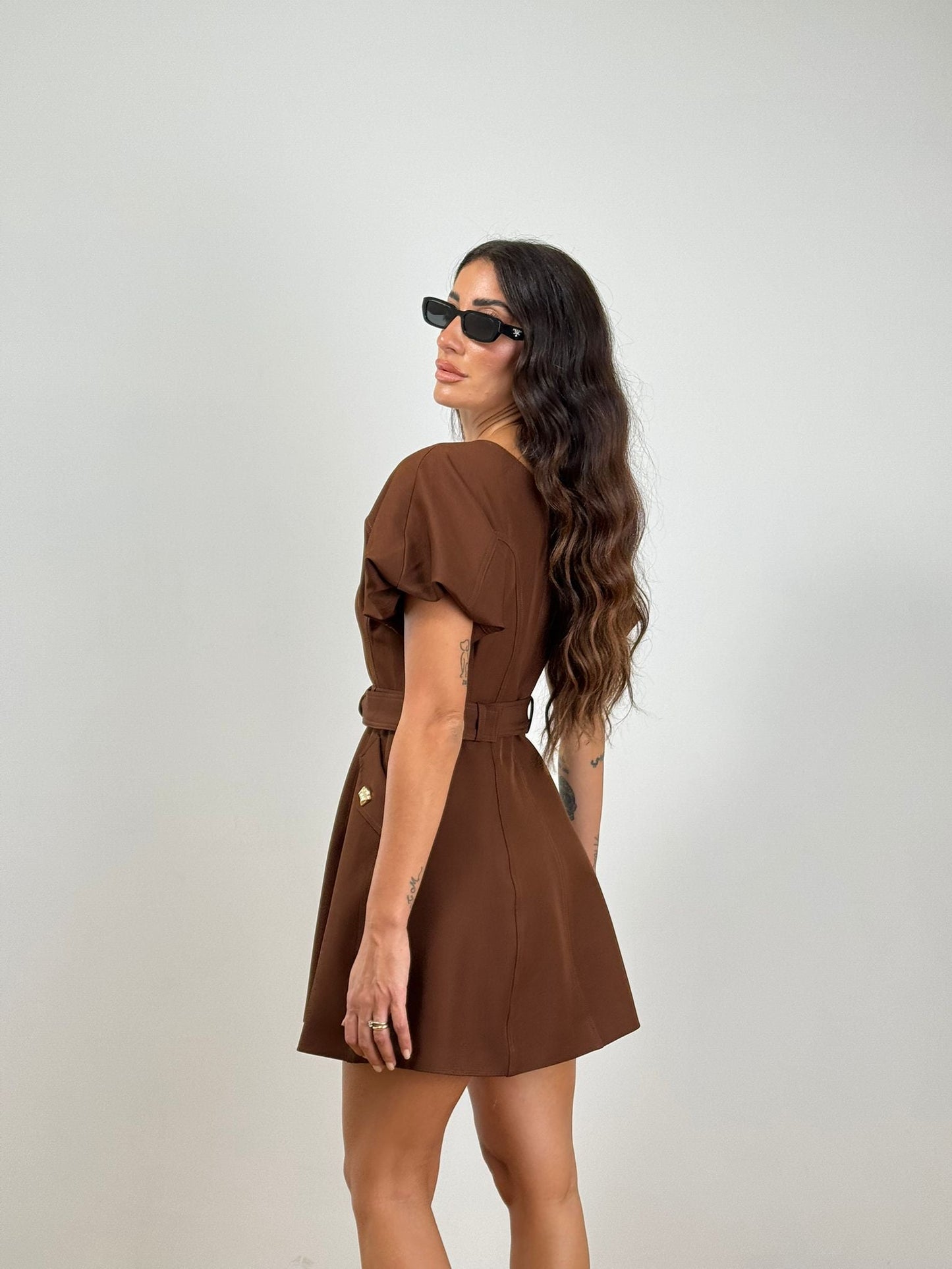 Abito CHEMISIER BROWN R11686