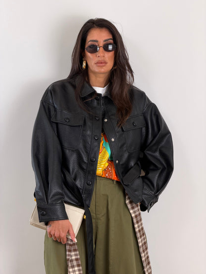 Jacket ecopelle nero 8961