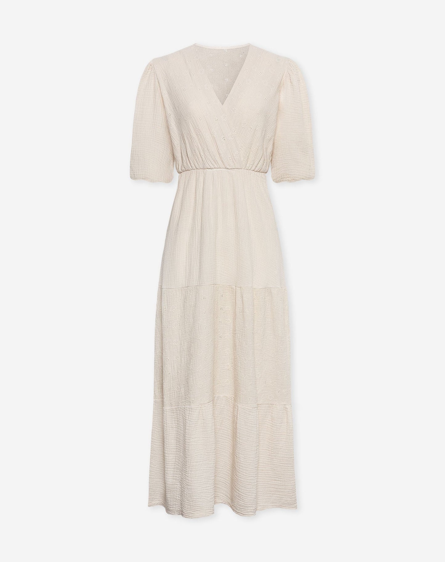 LOIZA FLOWER MOUSSELINE MAXI DRESS ZAND