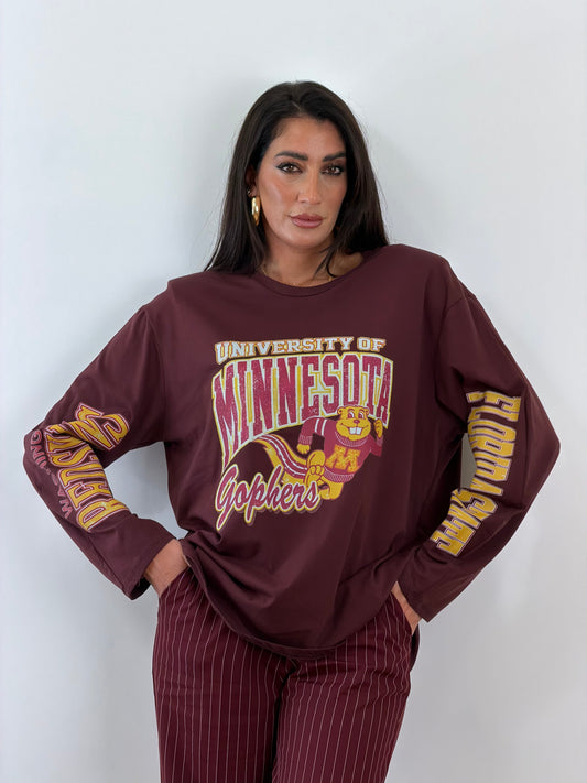 T-shirt Minnesota Bordò 876.