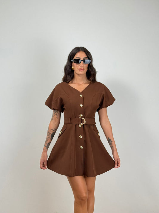 Abito CHEMISIER BROWN R11686