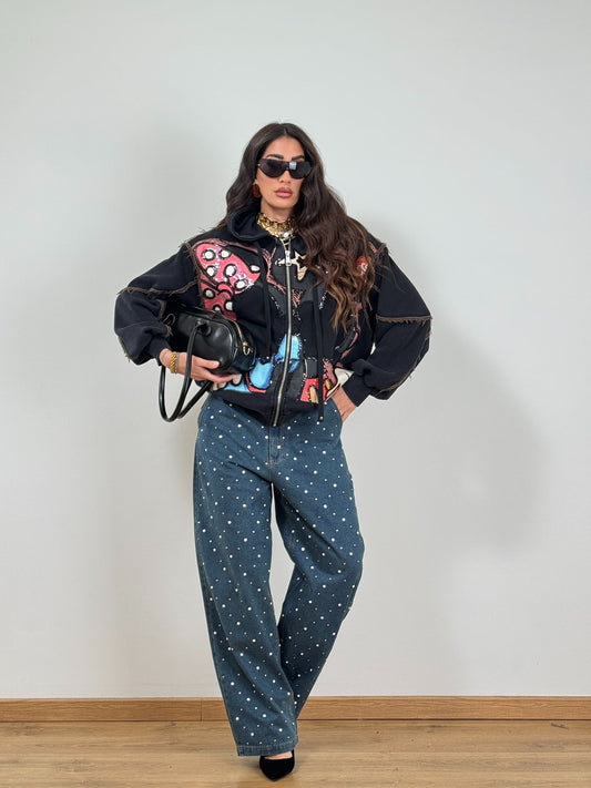 Jeans BALLOON PERLE E SWAROVSKI JESSICA PANTS
